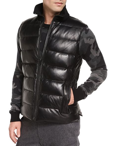 michael kors men's vest|Michael Kors black puffer vest.